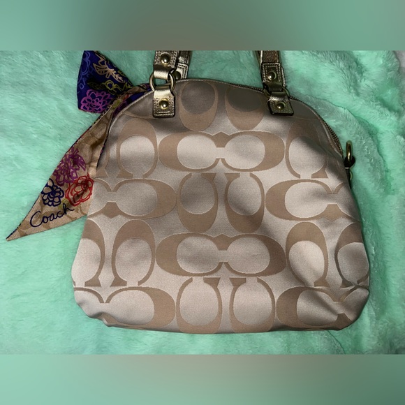 Coach Poppy Crossbody Beige and Multicolor Floral Handbag - Picture 5 of 13